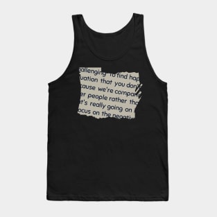 Writing text art design Tank Top